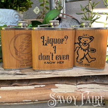 Load image into Gallery viewer, Faux Leather Flask 6oz - Personalized
